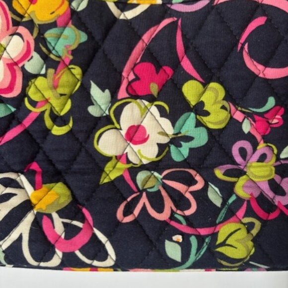 Vera Bradley Purse Shoulder Bag Retired Java Blue Cottagecore Quilted Floral - Picture 6 of 10